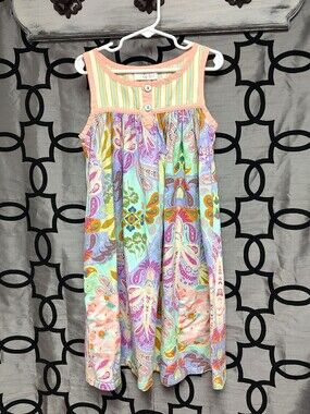 Matilda Jane 435 Dress Stripes & Floral Kids Size 8